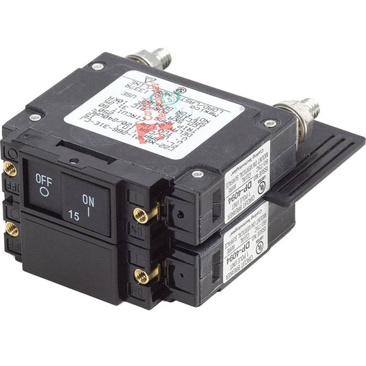 Blue Sea 7462 UL-489 Circuit Breaker - 15A Flat Rocker [7462] - Twin Screws Marine Service