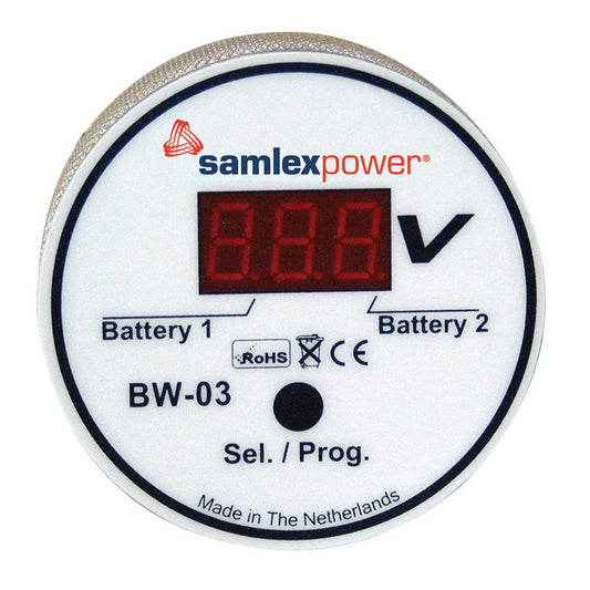 Samlex Dual Battery Monitor - 12V or 24V - Auto Detection [BW-03] - Twin Screws Marine Service