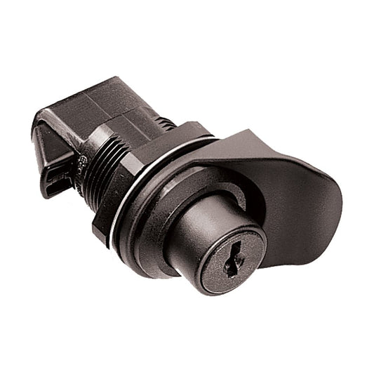 Southco Keylocking Flush/Knob Latch - Black Plastic [93-303] - Twin Screws Marine Service