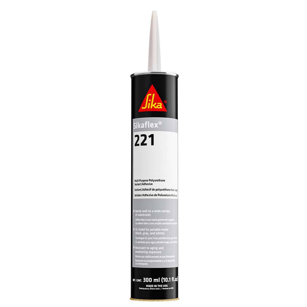 Sika Sikaflex 221 Multi-Purpose Polyurethane Sealant/Adhesive - 10.3oz(300ml) Cartridge - Black [90893] - Twin Screws Marine Service