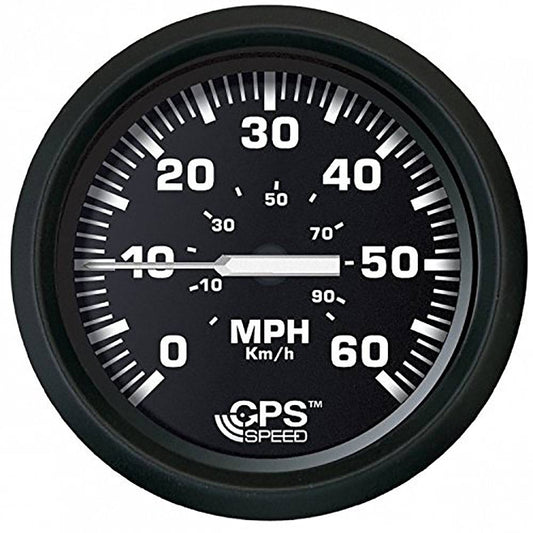 Faria Euro Black 4" Speedometer 60MPH (GPS) [32816] - Twin Screws Marine Service