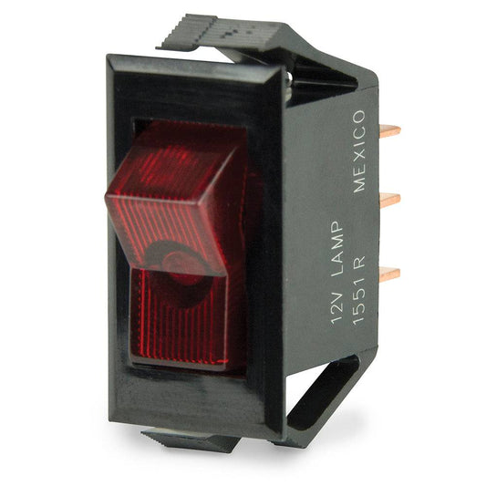 BEP Illuminated SPST Rocker Switch - Red LED - 12V - OFF/ON [1001705] - Twin Screws Marine Service