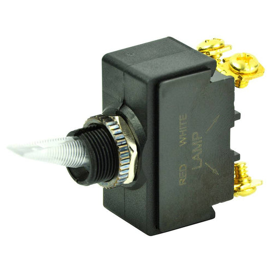 BEP SPST Lighted Toggle Switch - Red LED - 12V - #6-32 Terminal - ON/OFF [1001908] - Twin Screws Marine Service