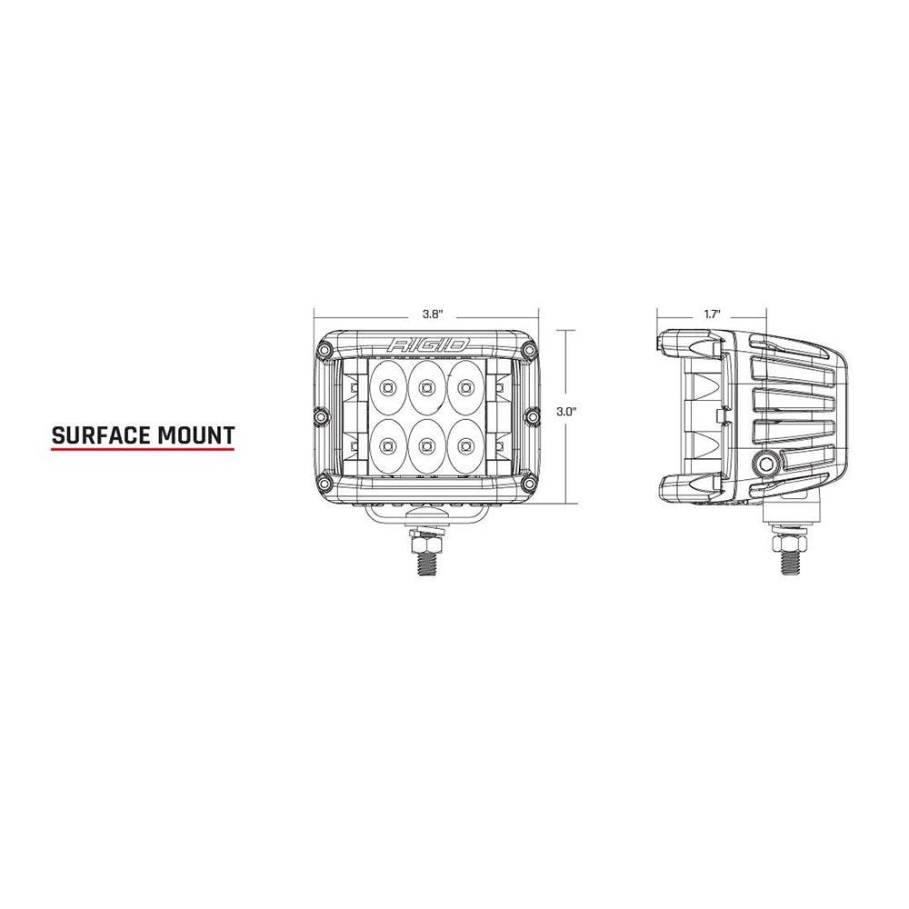 RIGID Industries D-SS PRO Flood LED Surface Mount - Pair - White [862113] - Twin Screws Marine Service