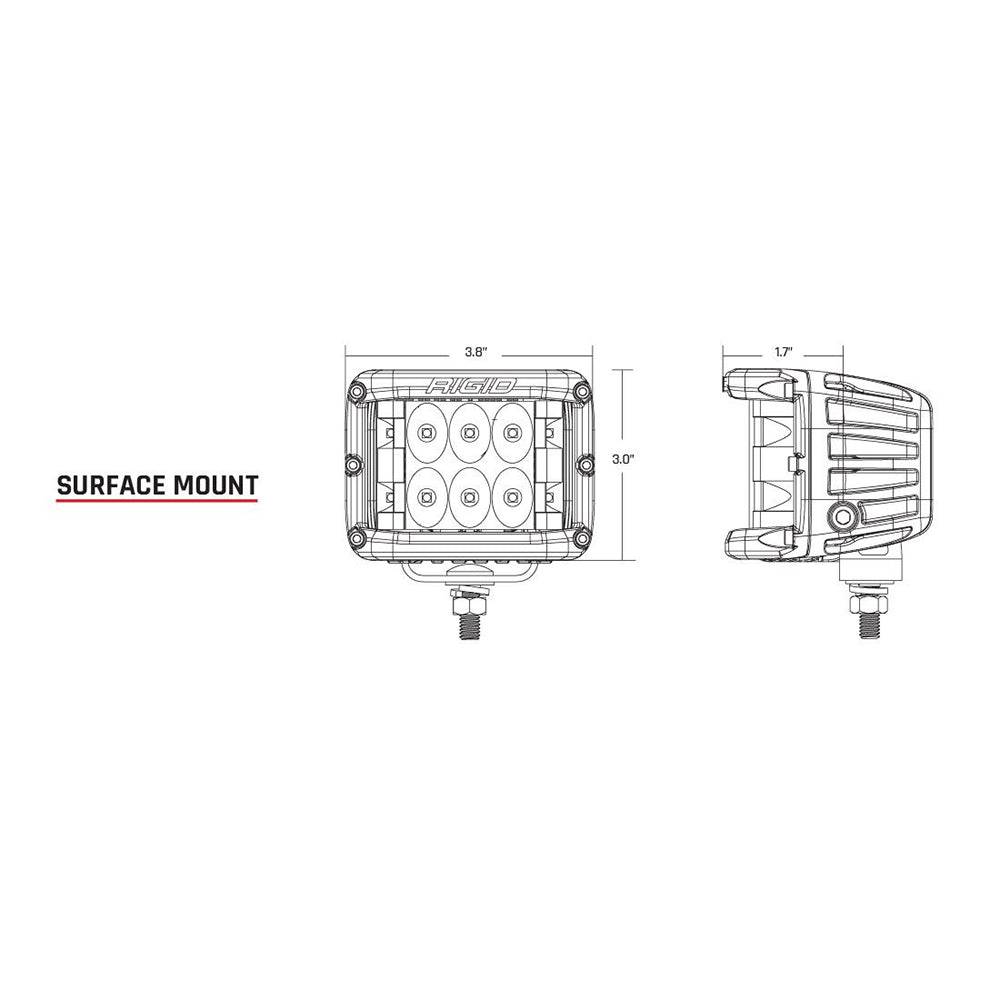 RIGID Industries D-SS Series PRO Spot LED Surface Mount - Pair - White [862213] - Twin Screws Marine Service