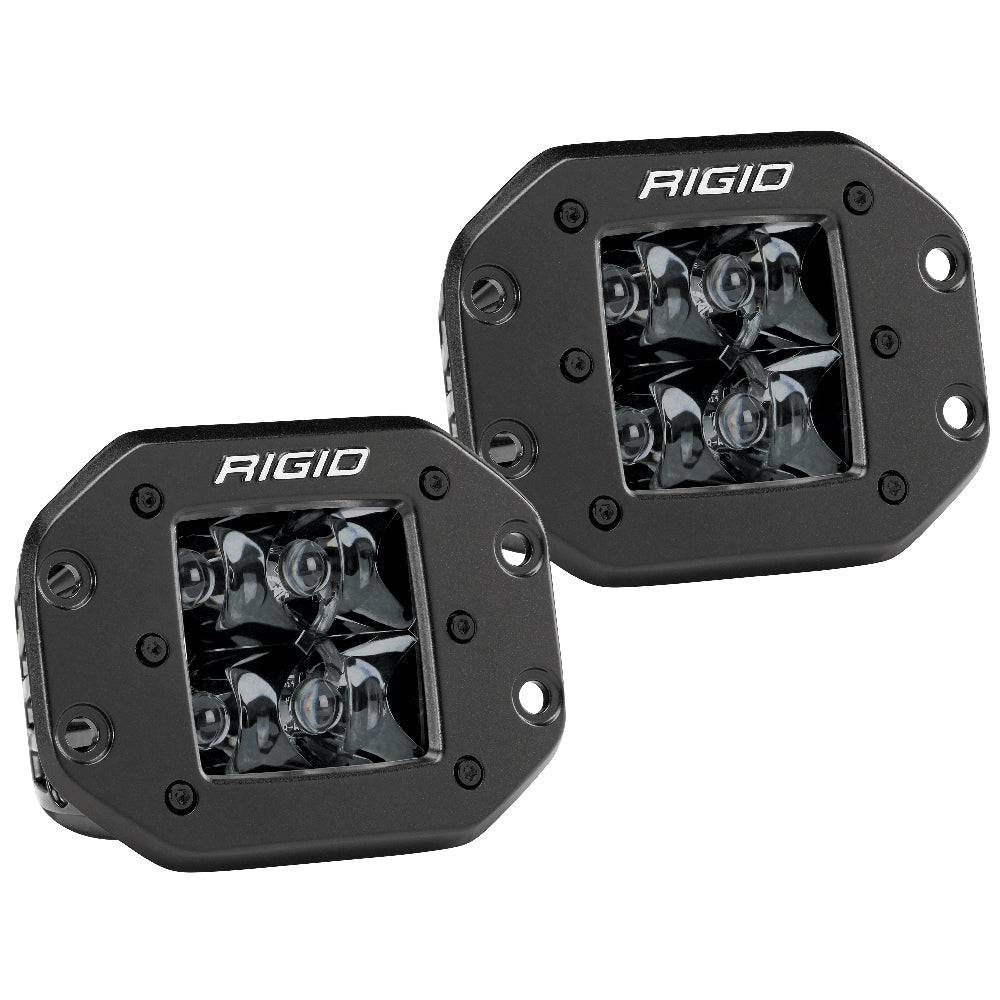 RIGID Industries D-Series PRO Flush Mount - Spot LED - Midnight Edition - Pair - Black [212213BLK] - Twin Screws Marine Service