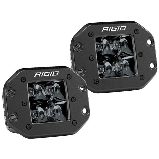 RIGID Industries D-Series PRO Flush Mount - Spot LED - Midnight Edition - Pair - Black [212213BLK] - Twin Screws Marine Service