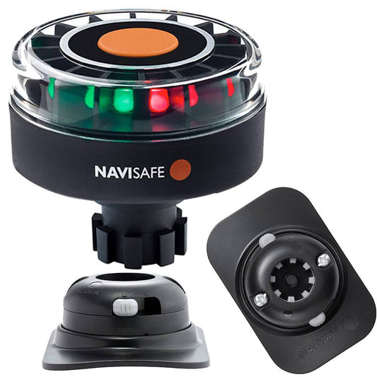 Navisafe Navilight Tricolor 2NM w/Navibolt Base  RIB Mount - Black [342KIT2] - Twin Screws Marine Service