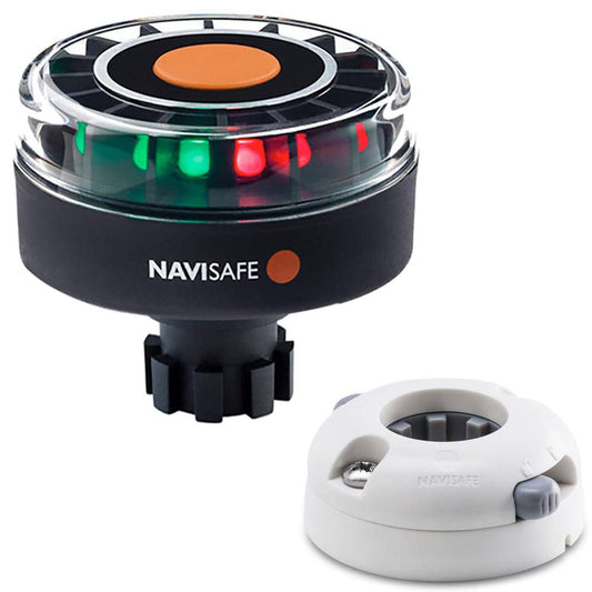 Navisafe Navilight Tricolor 2NM w/Navibolt Base  Horizontal Mount - White [342KIIT5] - Twin Screws Marine Service