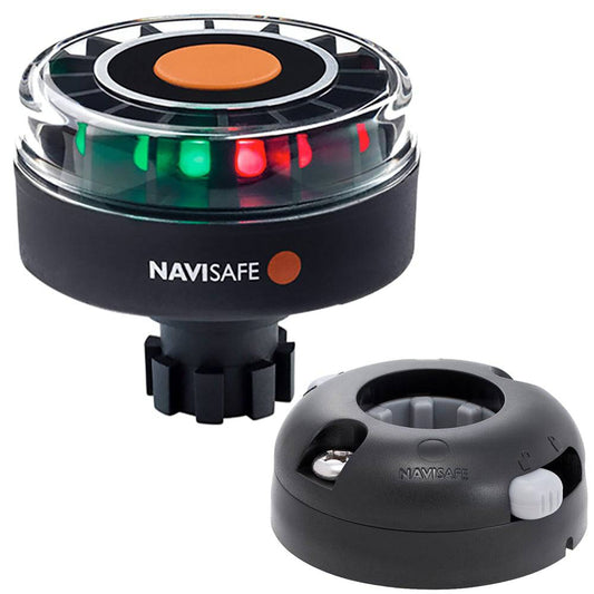 Navisafe Navilight Tricolor 2NM w/Navibolt Base  Horizontal Mount - Black [342KIT7] - Twin Screws Marine Service