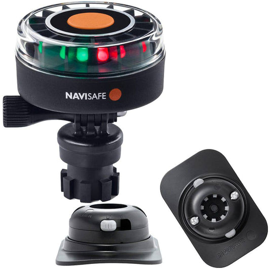 Navisafe Navilight 2NM Tricolor w/Navimount Base  RIB Mount - Black [340KIT2] - Twin Screws Marine Service
