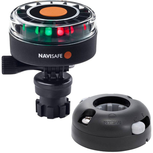 Navisafe Navilight 2NM Tricolor w/Navimount Base  Horizontal Mount - Black [340KIT7] - Twin Screws Marine Service