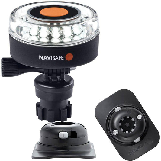 Navisafe Navilight 360 2NM White w/Navimount Base  RIB Mount - Black [040KIT2] - Twin Screws Marine Service