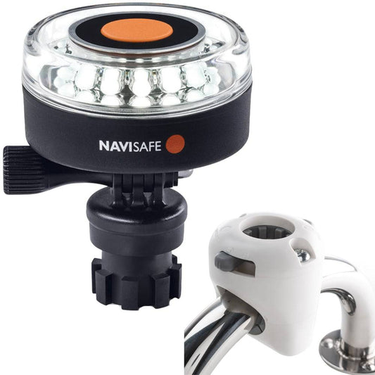 Navisafe Navilight 360 2NM White w/Navimount Base  Rail Mount - White [040KIT3] - Twin Screws Marine Service