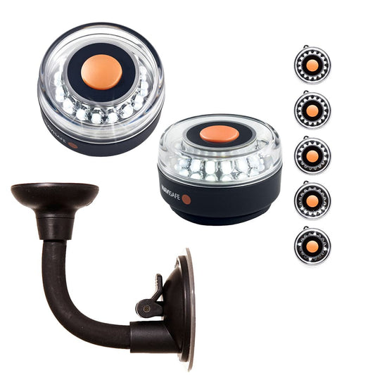 Navisafe Portable Navilight 360 2NM - White w/Bendable Suction Cup Mount [001KIT2] - Twin Screws Marine Service