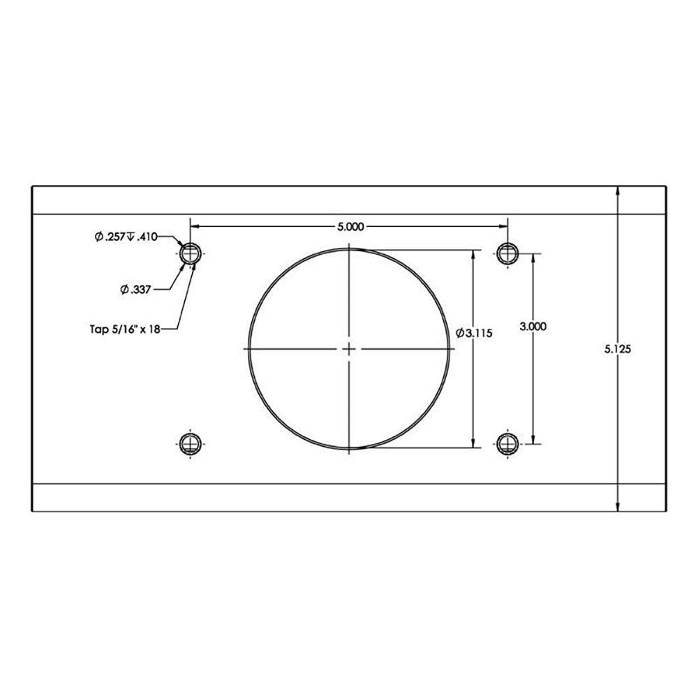 TACO T-Top Extrusion Plate Pre-Drilled for Grand Slams - 20" - Pair [GSE-1939BSA20] - Twin Screws Marine Service