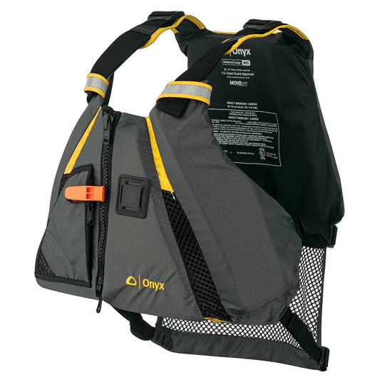 Onyx Movement Dynamic Paddle Sports Vest - Yellow/Grey - M/L [122200-300-040-18] - Twin Screws Marine Service