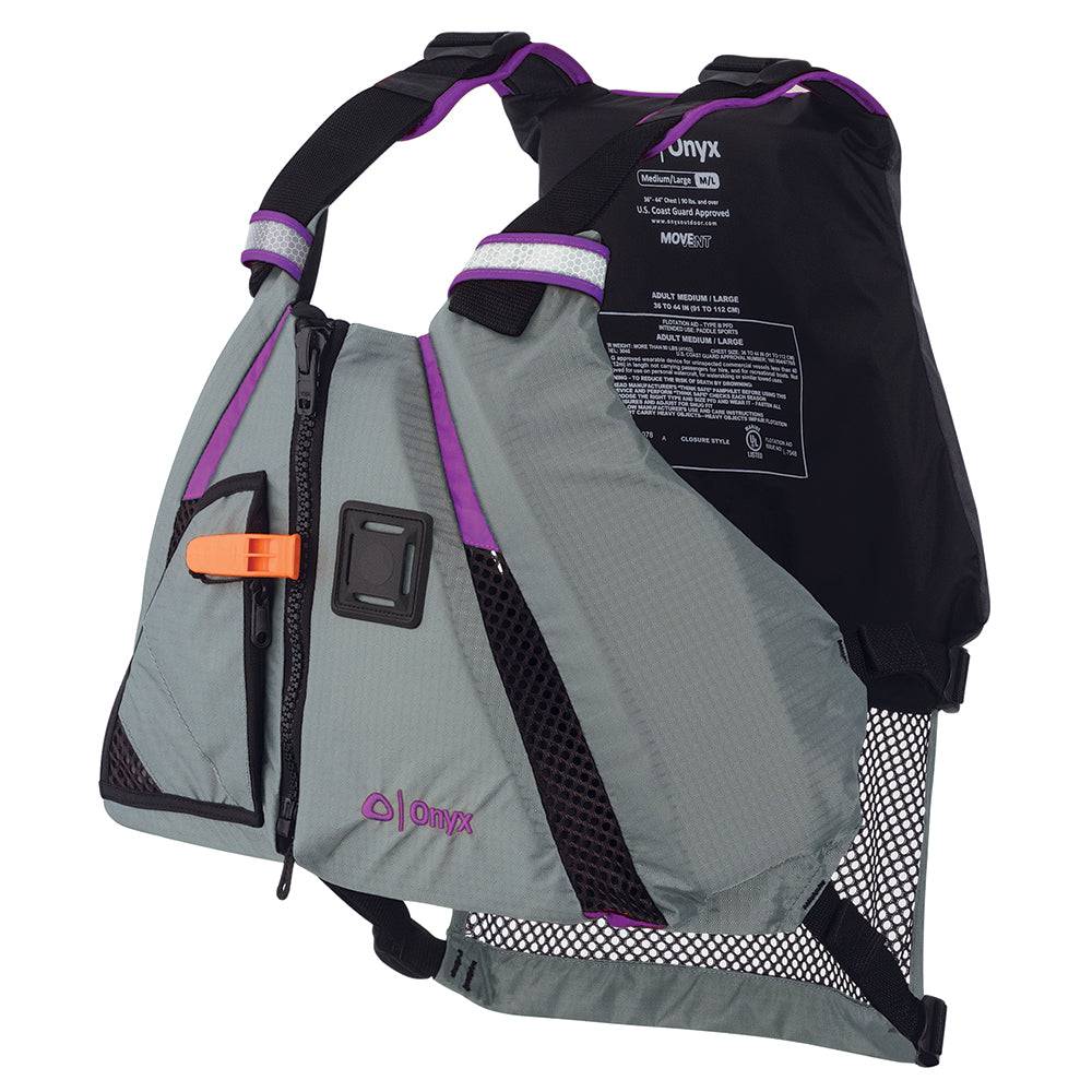 Onyx MoveVent Dynamic Paddle Sports Vest - Purple/Grey - M/L [122200-600-040-18] - Twin Screws Marine Service