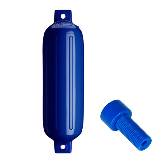 Polyform G-4 Twin Eye Fender 6.5" x 22" - Cobalt Blue w/Adapter [G-4-COBALT BLUE] - Twin Screws Marine Service