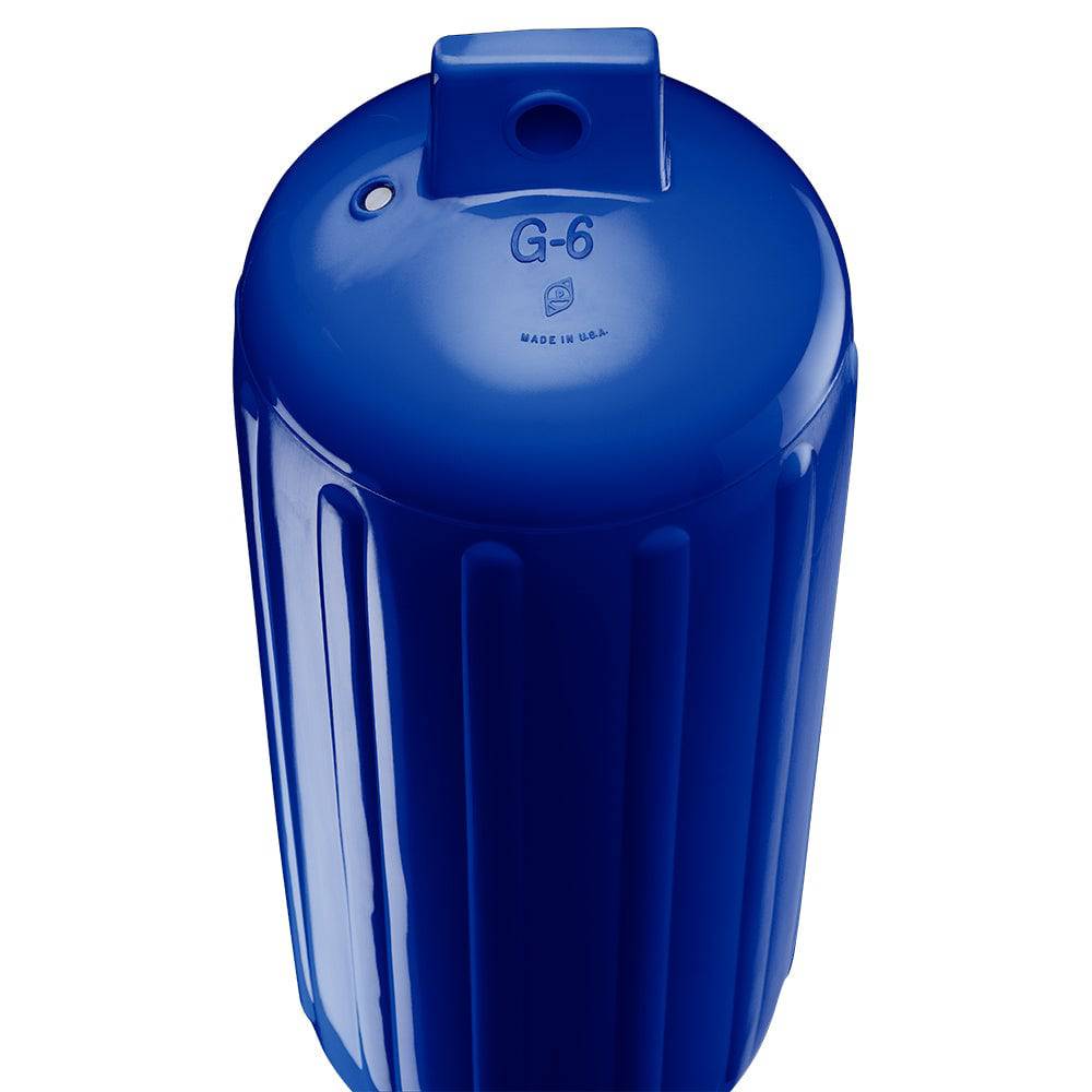 Polyform G-6 Twin Eye Fender 11" x 30" - Cobalt Blue w/Adapter [G-6-COBALT BLUE] - Twin Screws Marine Service