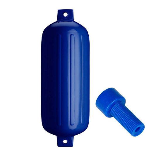 Polyform G-6 Twin Eye Fender 11" x 30" - Cobalt Blue w/Adapter [G-6-COBALT BLUE] - Twin Screws Marine Service