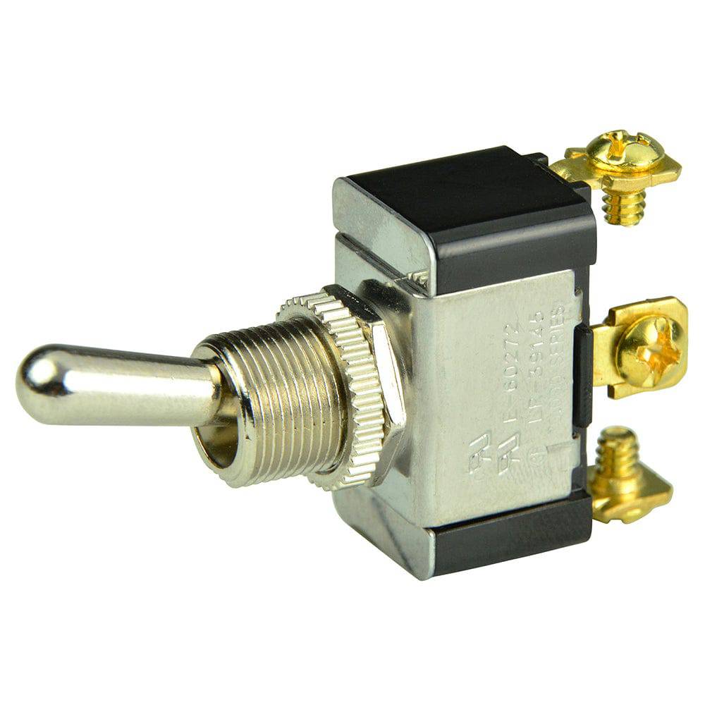 BEP SPDT Chrome Plated Toggle Switch - ON/OFF/(ON) [1002015] - Twin Screws Marine Service