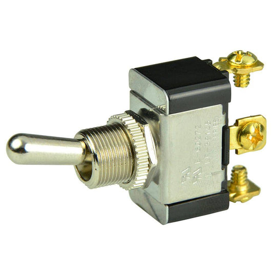 BEP SPDT Chrome Plated Toggle Switch - ON/OFF/(ON) [1002015] - Twin Screws Marine Service