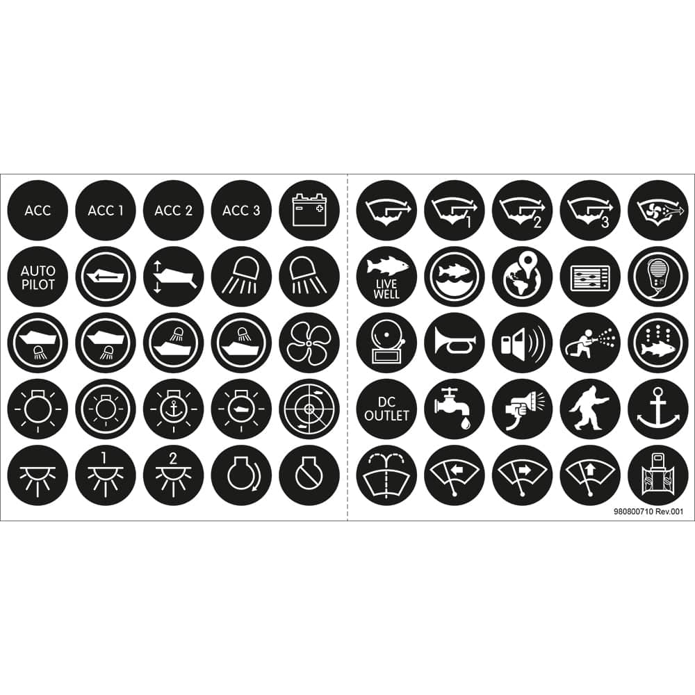 Blue Sea 4230 Push Button Switch Label Kit [4230] - Twin Screws Marine Service