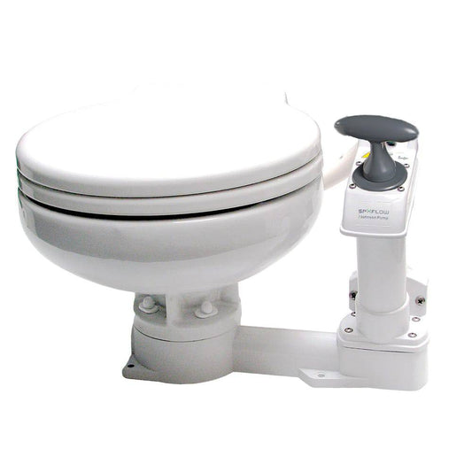 Johnson Pump AquaT Manual Marine Toilet - Super Compact [80-47625-01] - Twin Screws Marine Service