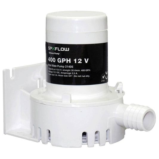 Johnson Pump 400 GPH 12V Bilge Pump - Barbed Port [JP-21405] - Twin Screws Marine Service