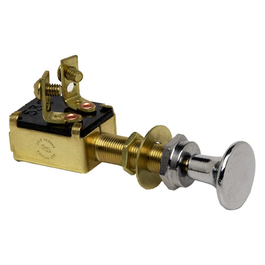 Cole Hersee Push Pull Switch SPST Off-On 2 Screw [M-628-BP] - Twin Screws Marine Service