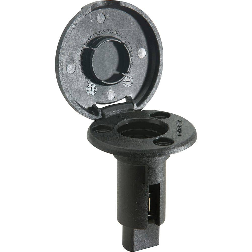 Attwood LightArmor Plug-In Base - 2 Pin - Black - Round [910R2PB-7] - Twin Screws Marine Service