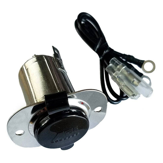 Marinco Stainless Steel 12V Receptacle w/Cap [20036] - Twin Screws Marine Service