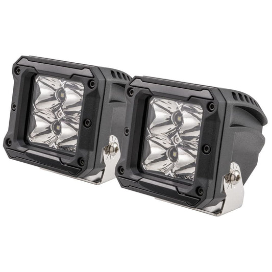 HEISE 4 LED Cube Light w/Harness - Spot Beam- 3" - 2 Pack [HE-HCL2S2PK] - Twin Screws Marine Service