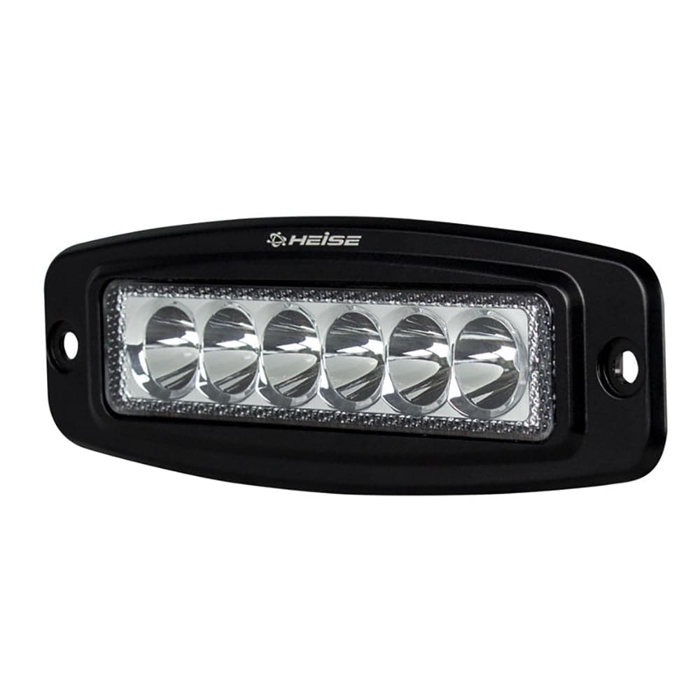 HEISE 6 LED Single Row Driving Light - Flush Mount [HE-FMDL1] - Twin Screws Marine Service