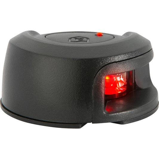 Attwood LightArmor Deck Mount Navigation Light - Black Composite - Port (red) - 2NM [NV2012PBR-7] - Twin Screws Marine Service