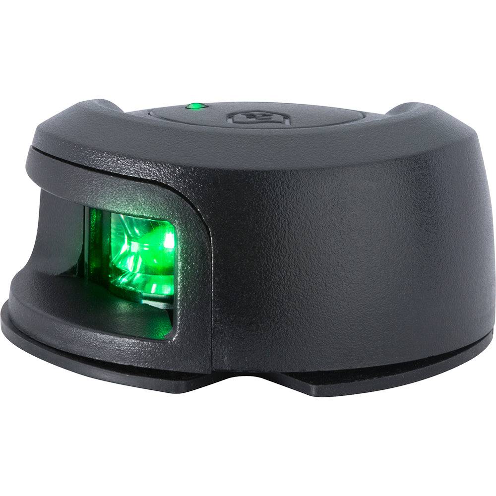 Attwood LightArmor Deck Mount Navigation Light - Black Composite - Starboard (green) - 2NM [NV2012PBG-7] - Twin Screws Marine Service