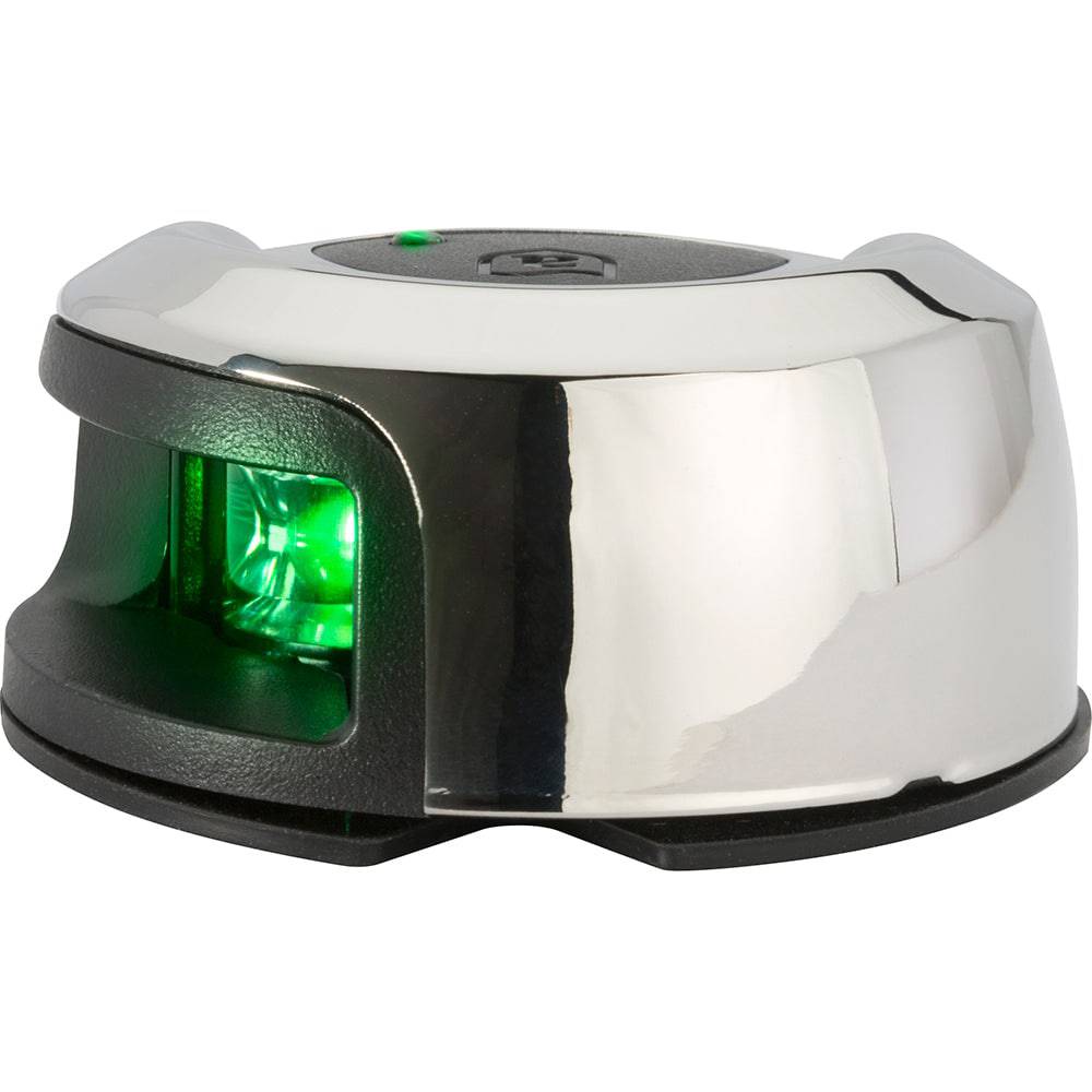 Attwood LightArmor Deck Mount Navigation Light - Stainless Steel - Starboard (green) - 2NM [NV2012SSG-7] - Twin Screws Marine Service