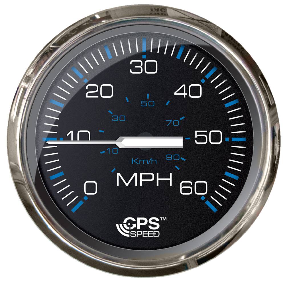 Faria Chesepeake Black 4" Studded Speedometer - 60MPH (GPS) [33749] - Twin Screws Marine Service