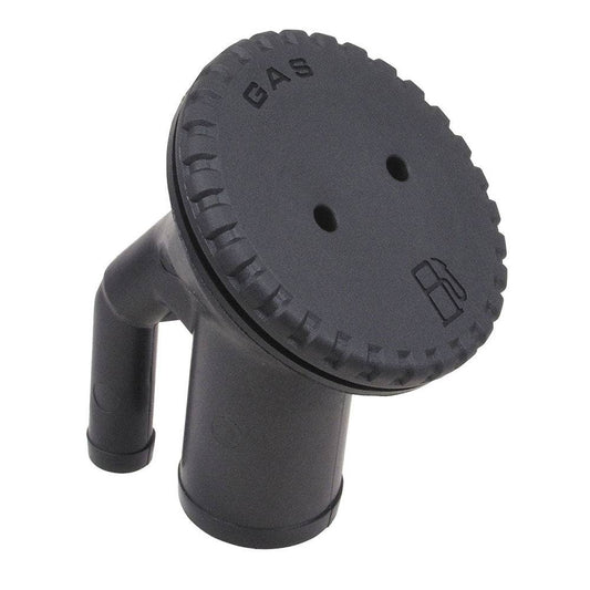 Perko 0542 Vented Fill f/1-1/2" Hose - Angled Neck - Gas - Black [0542DPGBLK] - Twin Screws Marine Service