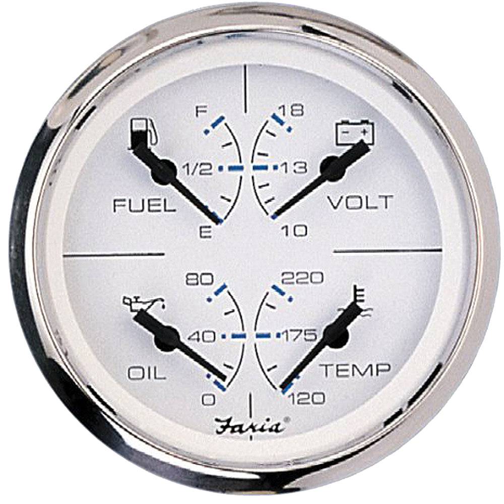 Faria Chesapeake White SS 4" Multifunction Gauge [33851] - Twin Screws Marine Service