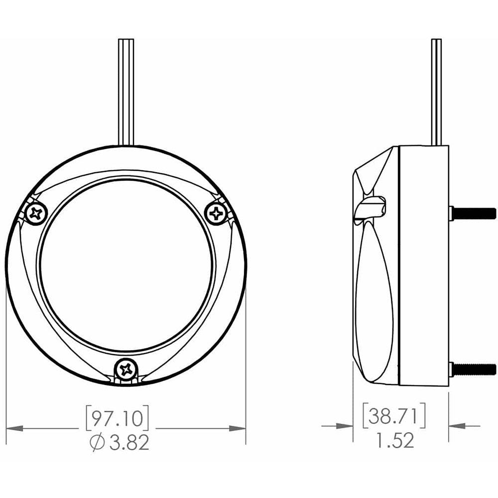 Lumitec Zambezi Quattro Surface Mount Underwater Light - White/Blue [101459] - Twin Screws Marine Service