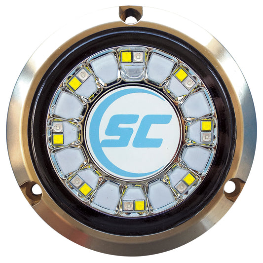 Shadow-Caster Blue/White Color Changing Underwater Light - 16 LEDs - Bronze [SCR-16-BW-BZ-10] - Twin Screws Marine Service