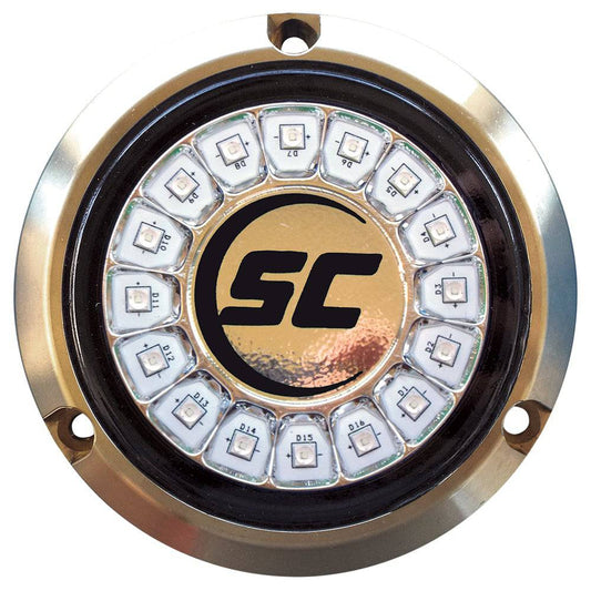 Shadow-Caster Great White Single Color Underwater Light - 16 LEDs - Bronze [SCR-16-GW-BZ-10] - Twin Screws Marine Service