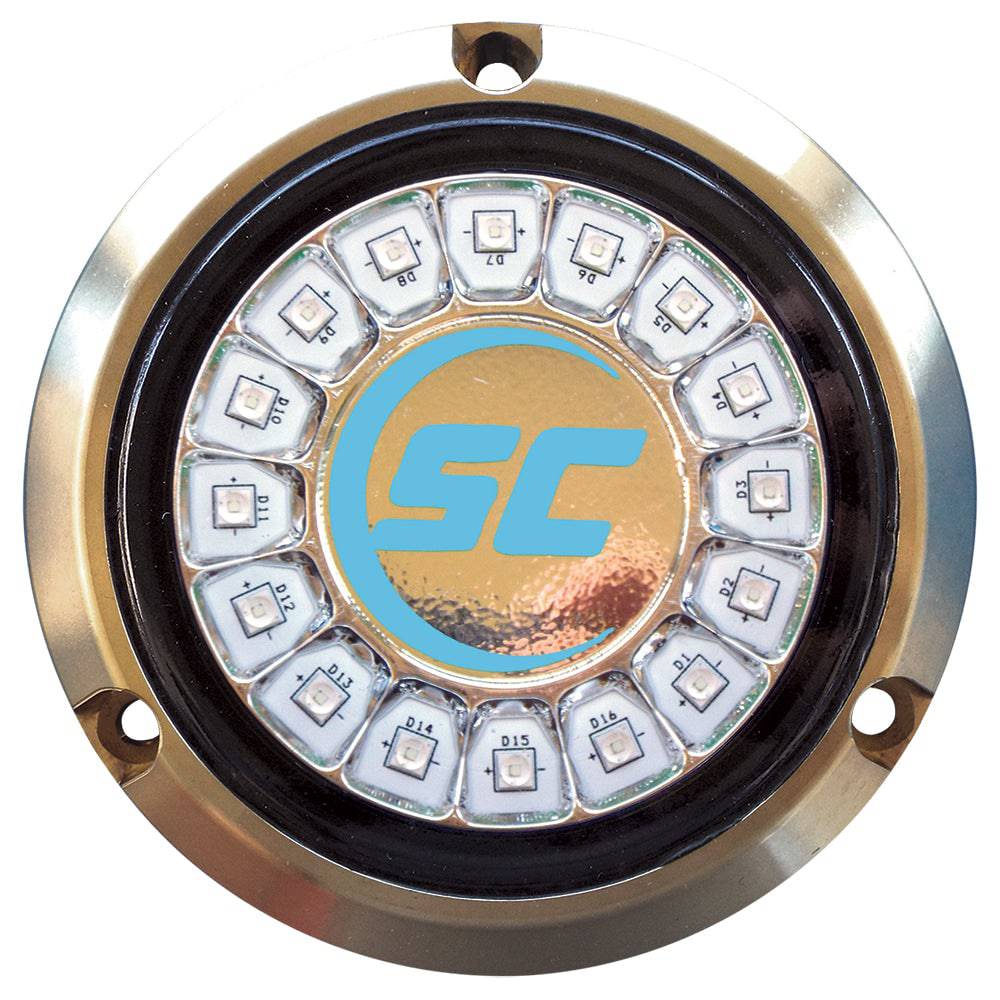 Shadow-Caster Bimini Blue Single Color Underwater Light - 16 LEDs - Bronze [SCR-16-BB-BZ-10] - Twin Screws Marine Service