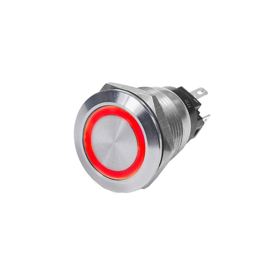 Blue Sea 4162 SS Push Button Switch - Off-On - Red - 10A [4162] - Twin Screws Marine Service