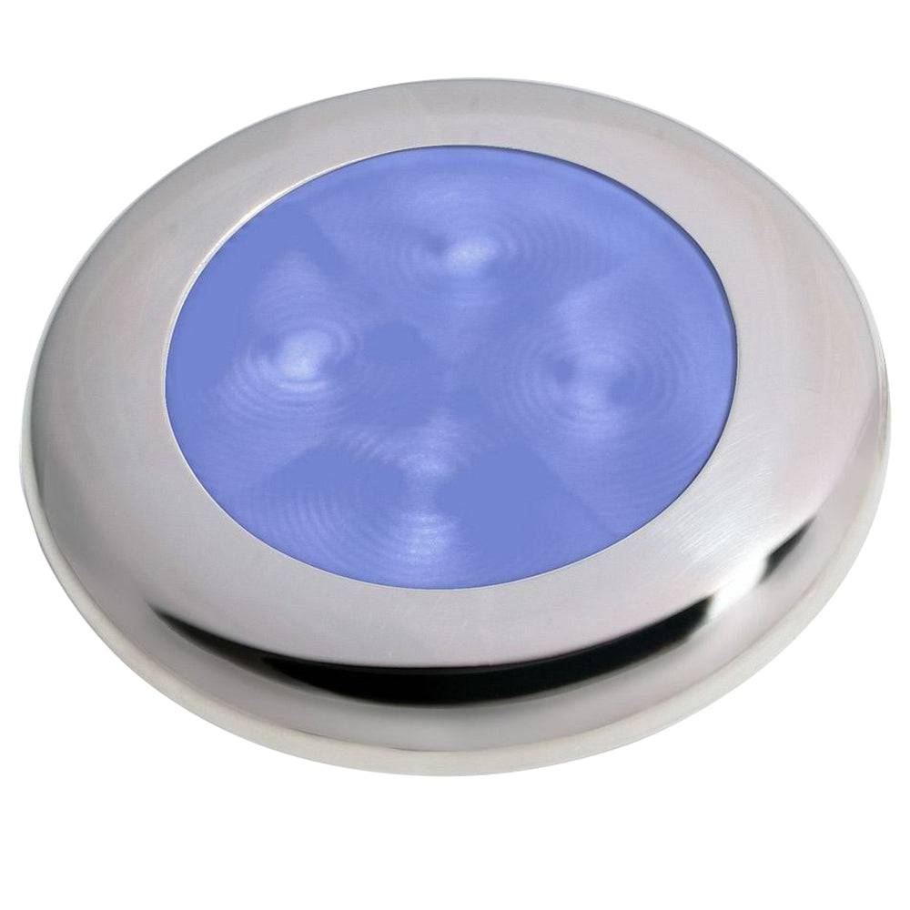 Hella Marine Polished Stainless Steel Rim LED Courtesy Lamp - Blue [980503221] - Twin Screws Marine Service