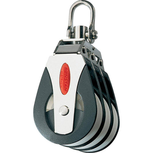 Ronstan Series 40 All Purpose Block - Triple - Swivel Head [RF41300] - Twin Screws Marine Service