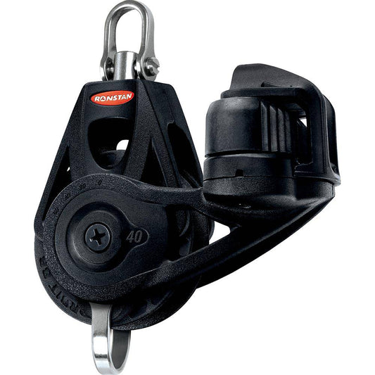 Ronstan Series 40 Ball Bearing Orbit Block - Single - Becket - Cleat - Swivel Head [RF45130] - Twin Screws Marine Service