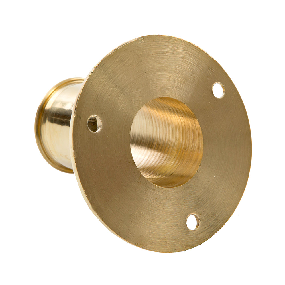 Whitecap Top-Mounted Flag Pole Socket Polished Brass - 1" ID [S-5002B] - Twin Screws Marine Service